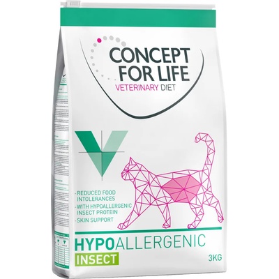 Concept for Life 3кг Hypoallergenic Insect Concept For Life Veterinary Diet, суха за котки - с протеини от насеком