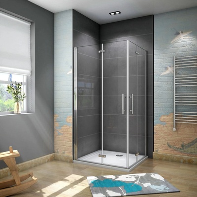 H K Štvorcový sprchovací kút SOLO R909, 90x90 cm so zalamovacími dverami, rohový vstup SE-SOLOR909