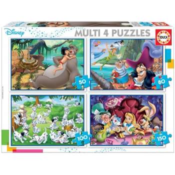 Educa 4 в 1 Дисни Класик - пъзел 50-80-100-150 части