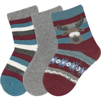 Sterntaler Комплект детски къси чорапи Sterntaler- 3 чифта с еленче