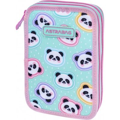 Astra Ученически несесер Astra - Панди, с 2 ципа (AS503025013)