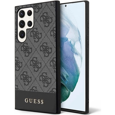 GUESS Гръб Guess PU 4G Stripe Case за Samsung Galaxy S24 Ultra - Сив