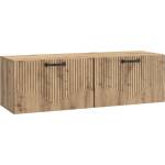 vidaXL Стенно монтиран ТВ шкаф 98 x 31 x 30 см Дъб артизан (899074)