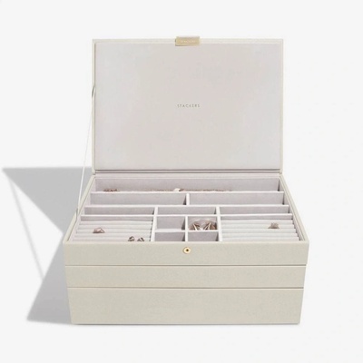 Stackers šperkovnice 3v1 Oatmeal Supersize Jewellery Box krémová 75618