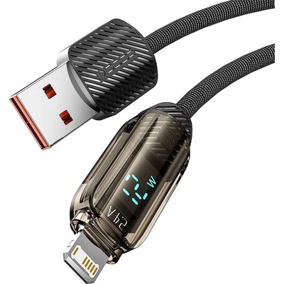 Toocki Кабел Toocki, USB-A към Lightning, 1m, 12W, 2.4A, черен (TXCLYX01)