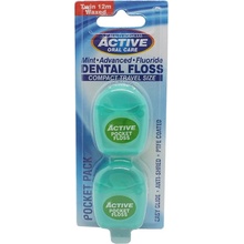 Beauty Formulas ACTIVE ORAL CARE_Mint Dental Floss voskovaná mátová zubní nit s fluoridem 2 x12 metrů