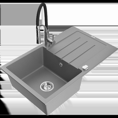 Bruno гранитна кухненска мивка с едно отделение с отцеждач и (6513-71-73450-07)