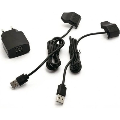 DogTrace Napájecí adaptér duální s USB kabely a klipsy