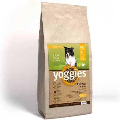 Yoggies granule lisované za studena s probiotiky Krůtí maso & jáhly 5 kg