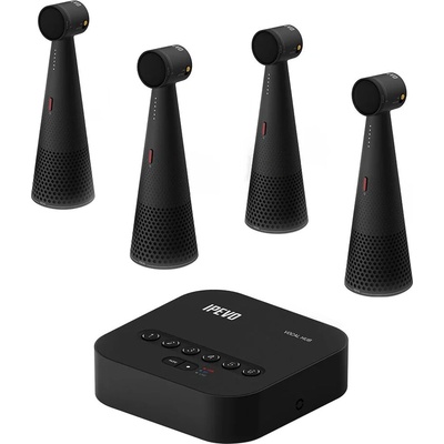 IPEVO quartet 4 броя спийкърфони + безжичен хъб (без чанта и зарядно) (b-013-0-08-00)