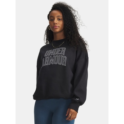 Дамски суитшърт Under Armour Rival Flc OS Varsity Crew-BLK Under Armour | Cheren | ЖЕНИ | XS