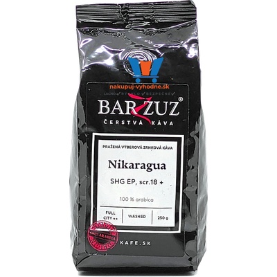 Barzzuz Nikaragua San Ramón SHG EP Scr. 18 washed 100 % arabica 250 g