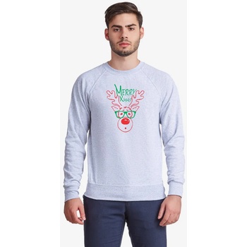 Image 1 of Мъжка тъмно-синя или сива блуза Merry Christmas