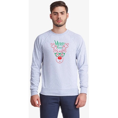 Мъжка тъмно-синя или сива блуза Merry Christmas