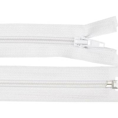Pro Háčkování Spirálový zip No 5 dělitelný 60 cm bílý
