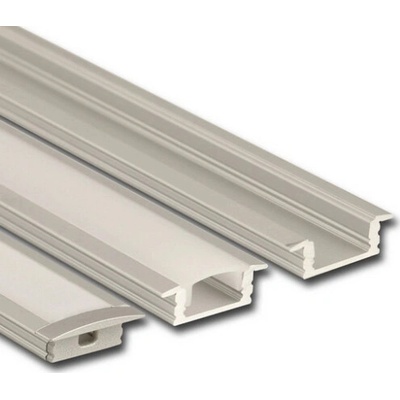 ML-761.028.02.1 Vestavný hliníkový profil VS, 24x8 mm, matný difuzor, komplet, 1 m