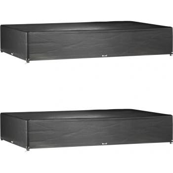 Image 1 of vidaXL Калъф градинска мебел 2 бр 16 капси 325x205x60 см правоъгълни (3155367)