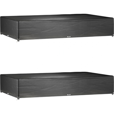 vidaXL Калъф градинска мебел 2 бр 16 капси 325x205x60 см правоъгълни (3155367)