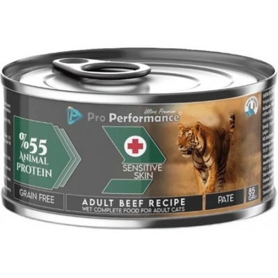 Pro Performance Adult Beef can - консерва за пораснали котки с говеждо, 85 гр, Турция
