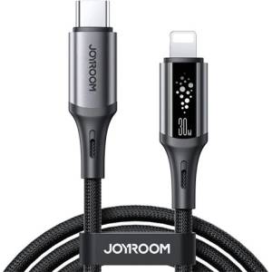 JOYROOM IPAD / IPAD 2 / IPAD 3-то поколение JOYROOM STARFLIGHT A60 кабел за данни Type-C - Lightning, 120 см, ЧЕРЕН S-A60 C-L 30W 1.2M ЧЕРЕН (S-A60 C-L 30W 1.2M BLACK)