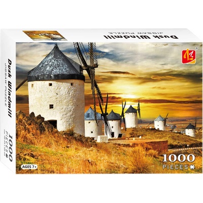 Dudlu Větrné mlýny 70 x 50 cm foto skládačka v krabici 1000 dílků
