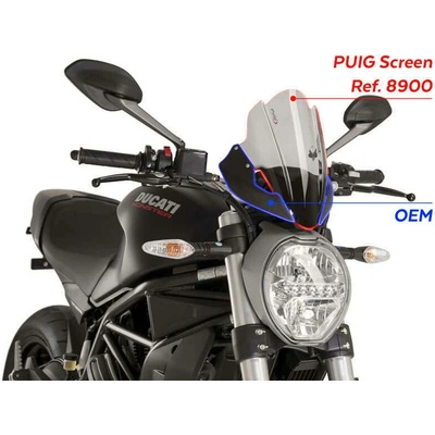 Puig Sport Screen 8900 Tmavá (F)