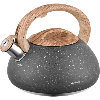 Klausberg KB-7250 Чайник със свирка, 2, 7 л, сив (KB-7250)