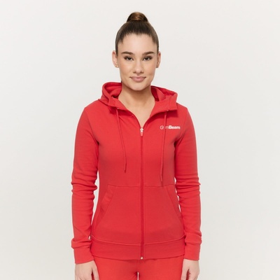 GymBeam Дамски суичър с цип Limitless Hot Red XXL