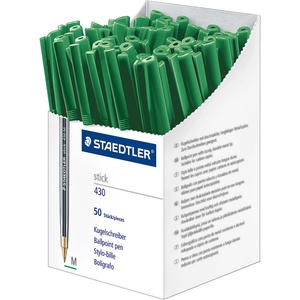 STAEDTLER Химикалка Staedtler Stick 430 М, оп. 50 броя, зелена (21153-А-ЗЕЛЕН М)