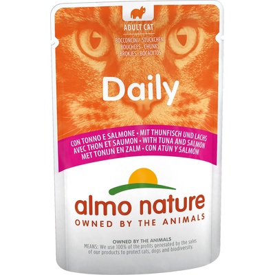 Almo Nature Daily Menu tuňák a losos 12 x 70 g