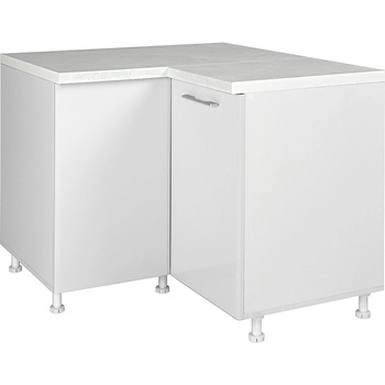 Matis Кухненски шкаф ъглов долен in mdf du 2k бял гланц