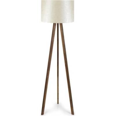 TopMebel Rosling Mdf/текстил/Pvc подова лампа в орех/бежов цвят 38x21x140см