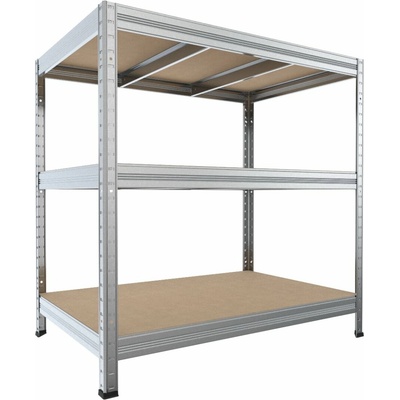 Biedrax Regál do domácnosti 35 x 90 x 120 cm, pozink, 3 police MDF, 300 kg na policu