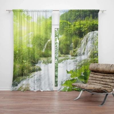 Sablio Závěs Kaskádovitý vodopád: 2ks 140x250cm