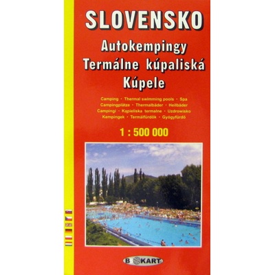 ATC termálne kúpaliská kúpele SR mapa 1:500 000