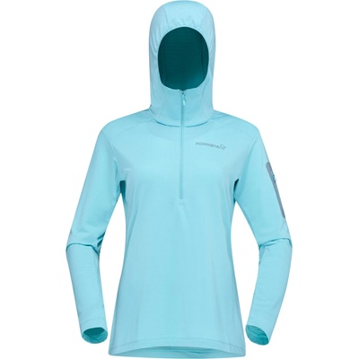 Norrøna Дамски поларен пуловер Norrøna Women's Falketind Warm1 Hood Fleece jumper - Aqua Haze / Trooper (105-7309-0112)