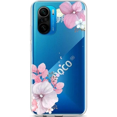 Pouzdro TopQ Xiaomi Poco F3 silikon Violet Blossom