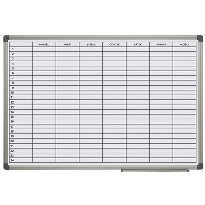 2x3 Týdenní plánovací tabule 90 x 60 P-TP003A