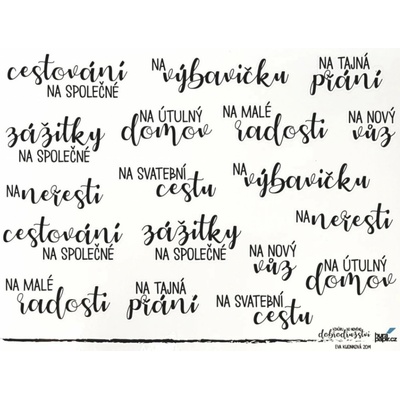HuráPapír Samolepky průhledné A5 - Svatební, dětské