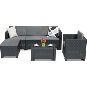 BICA Комплект мебели за отдих от техноратан Colorado Relax Corner 5 Ъгъл антрацит Bica (BCCOLLCOR5ANT)