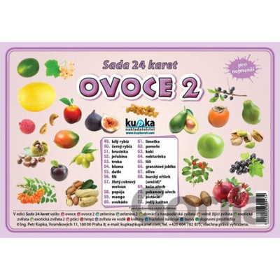 Sada 24 karet Ovoce 2