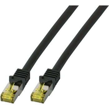 EFB Elektronik RJ45 Пач корда S-FTP, кат. 6A, LSZH, кат. 7 Raw cable, черна, 15 метра (MK7001.15B)