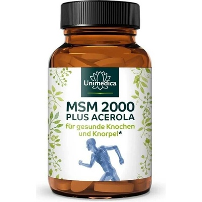Unimedica MSM 2000 mg + Vitamín C z aceroly 365 tabliet