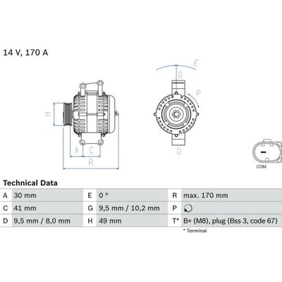 generátor BOSCH 0 986 082 480