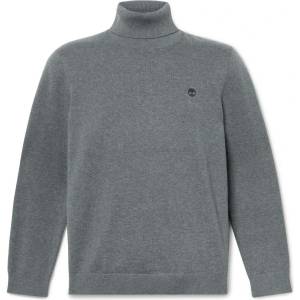 Timberland Мъжки пуловер Timberland Williams River Turtle Neck Cotton Sweater Jumper - Dark Grey Heather - размер XXL (017-4096-0215)