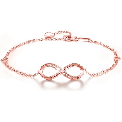 Lunica Stříbrný náramek NEKONEČNO ROSE 0729