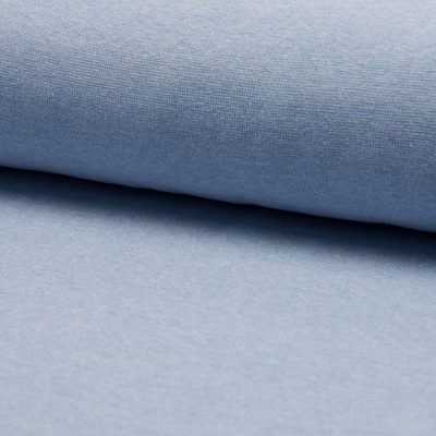 Náplet hladký RIB 1/1, svetlomodrá melanž, š.70