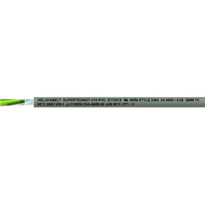 Helu 49899 pro energetické řetězy S-TRONIC 310-PVC 5 x 0.25 mm² šedá 100 m