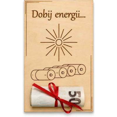 Dřevěné přání - Dobij energii