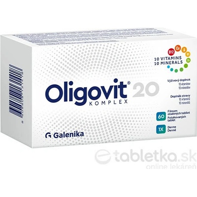 Galenika Oligovit 20 Komplex 10 vitamínov a 10 minerálov 60 ks